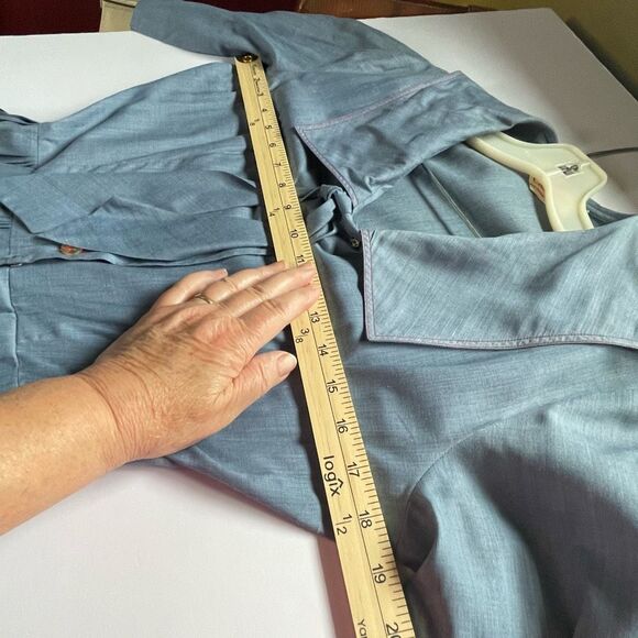 Countrywise Macshore Classics vintage Midcentury dress in chambray blue. Size 11 - Picture 9 of 9